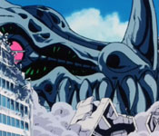 Drago Knights monster attacking the city