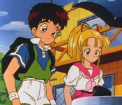 Hayato and Yumi at leonardo's lab