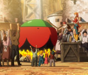 Bit Cooking a Rakuho capsule in Edger Village