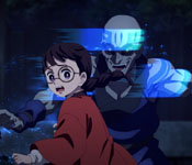girl running from a demon