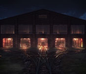 Mugen Train in the repair facility