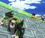 froppy climbing a wall