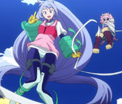 Hado playing a villain and taking Pinky hostage
