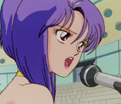 idol Rei Asagiri rehearsing for her show